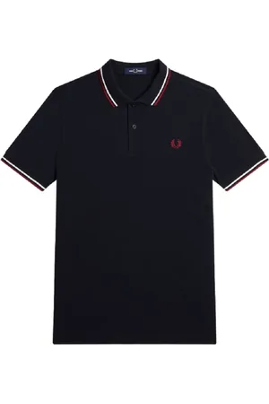 Fred Perry Hombre, Camisetas, Azul, Talla: L
