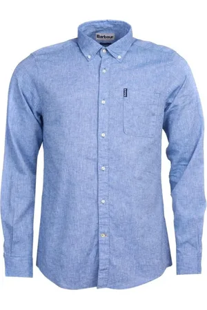 Barbour Hombre, Camisas, Azul, Talla: L