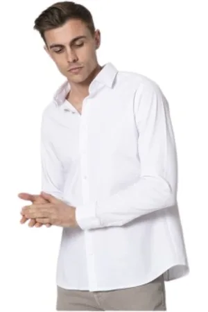 DESOTO Hombre, Camisas, Blanco, Talla: L