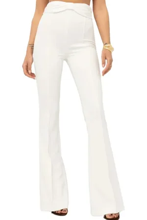 Elisabetta Franchi Mujer, Pantalones, Blanco, Talla: M
