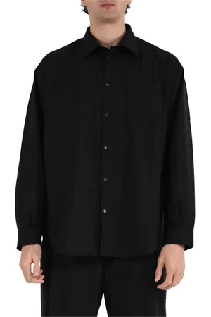 LANEUS Hombre, Camisas, Negro, Talla: M