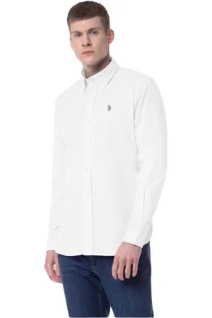U.S. Polo Assn. Hombre, Camisas, Blanco, Talla: L