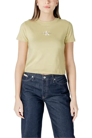 Calvin Klein Mujer, Camisetas, Amarillo, Talla: XS