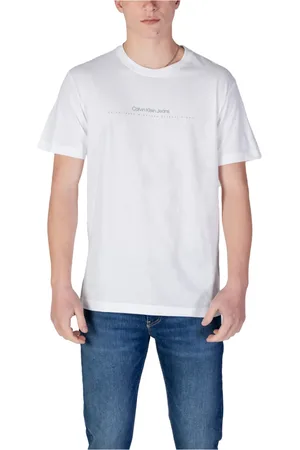 Calvin Klein Hombre, Camisetas, Blanco, Talla: L