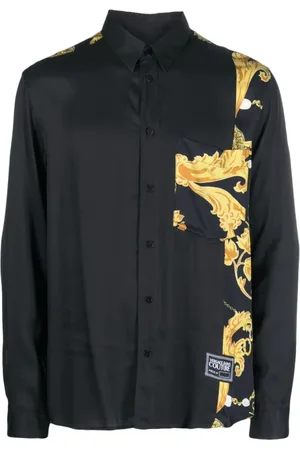 VERSACE Hombre, Camisas, Negro, Talla: XL