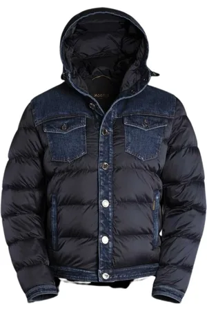 MOORER Hombre, Chaquetas, Azul, Talla: L