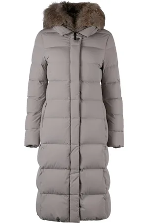 MOORER Mujer, Abrigos, Gris, Talla: M