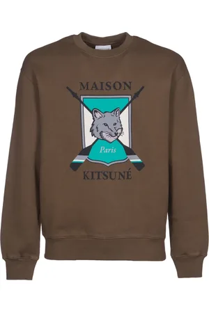 Maison Kitsuné Hombre, Sudaderas, Verde, Talla: L