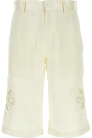 Bluemarble Hombre, Pantalones cortos, Blanco, Talla: L