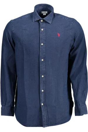 U.S. Polo Assn. Hombre, Camisas, Azul, Talla: L