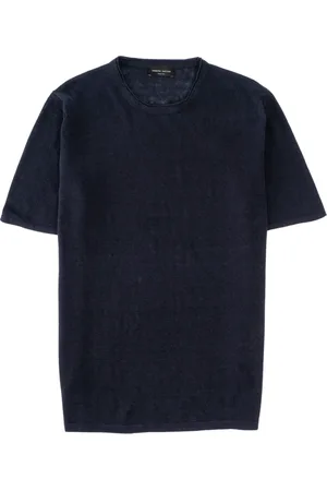 Roberto Collina Hombre, Camisetas, Azul, Talla: L