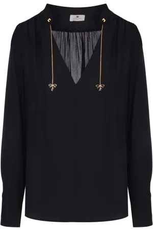 Elisabetta Franchi Mujer, Blusas y Camisas, Negro, Talla: XL