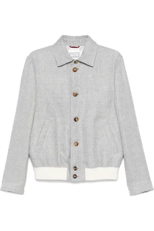 Brunello Cucinelli Hombre, Chaquetas, Gris, Talla: L