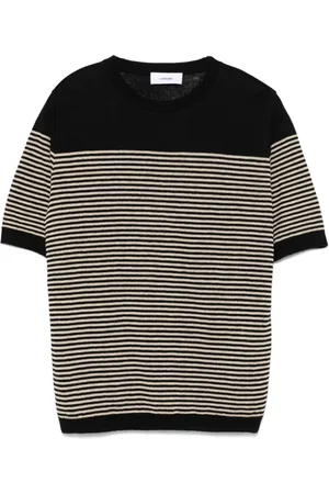 LARDINI Hombre, Camisetas, Negro, Talla: L