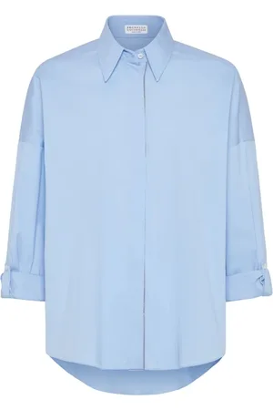 Brunello Cucinelli Mujer, Blusas y Camisas, Azul, Talla: M