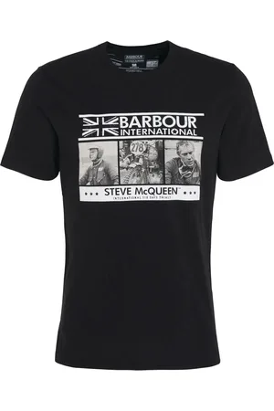Barbour Hombre, Camisetas, Negro, Talla: L