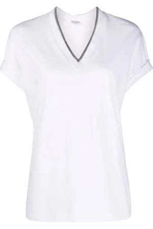 Brunello Cucinelli Mujer, Camisetas, Blanco, Talla: S