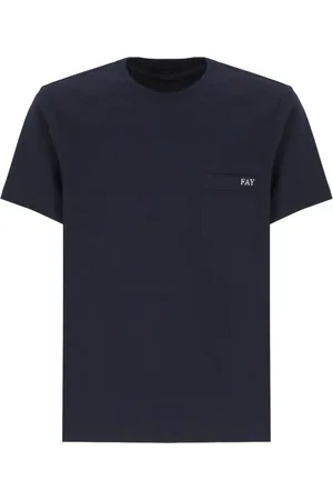 FAY Hombre, Camisetas, Azul, Talla: M