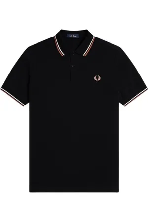 Fred Perry Hombre, Camisetas, Negro, Talla: XL