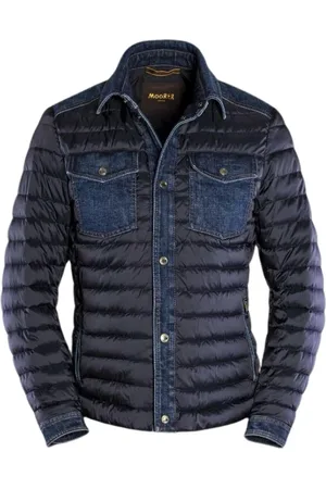 MOORER Hombre, Chaquetas, Azul, Talla: L
