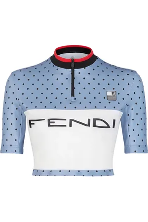 Fendi Mujer, Camisetas, Azul, Talla: S