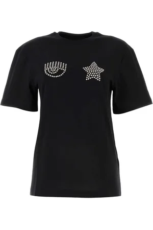 Chiara Ferragni Mujer, Camisetas, Negro, Talla: L
