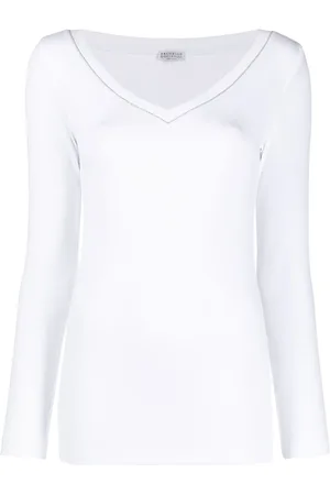 Brunello Cucinelli Mujer, Camisetas, Blanco, Talla: L