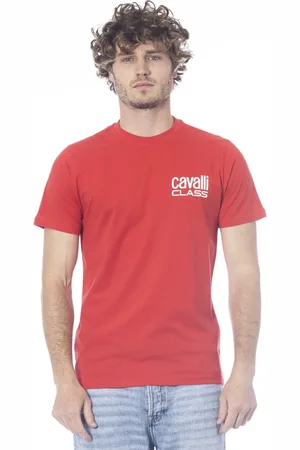 Roberto Cavalli Hombre, Camisetas, Rojo, Talla: XL