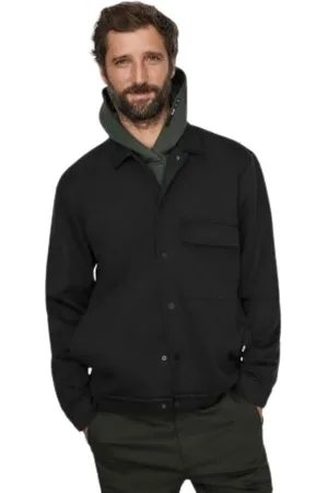 ECOALF Hombre, Chaquetas, Negro, Talla: L