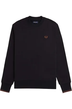 Fred Perry Hombre, Sudaderas, Negro, Talla: M