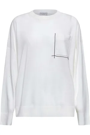 Brunello Cucinelli Mujer, Jerseys, Blanco, Talla: L