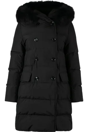 MOORER Mujer, Abrigos, Negro, Talla: L