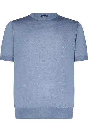 DRUMOHR Hombre, Camisetas, Azul, Talla: L