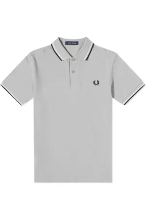 Fred Perry Hombre, Camisetas, Gris, Talla: L