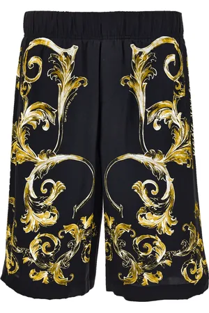 VERSACE Hombre, Pantalones cortos, Negro, Talla: XS