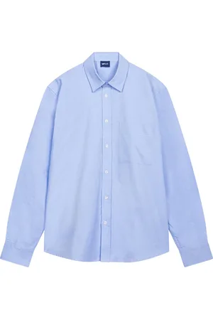 GAS Hombre, Camisas, Azul, Talla: XL