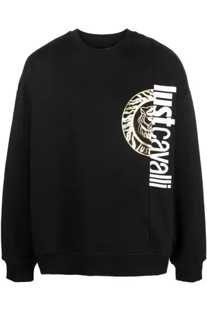 Roberto Cavalli Hombre, Sudaderas, Negro, Talla: L