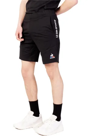 Le Coq Sportif Hombre, Pantalones cortos, Negro, Talla: S