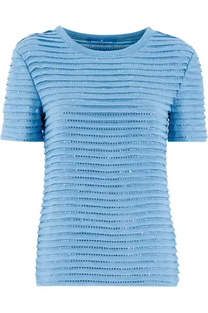 ERMANNO SCERVINO Mujer, Camisetas, Azul, Talla: XS