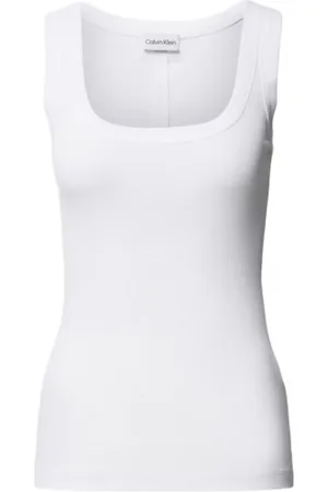 Calvin Klein Mujer, Camisetas, Blanco, Talla: L