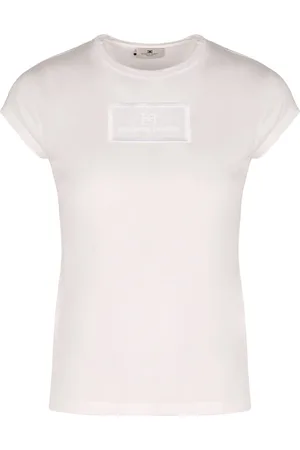 Elisabetta Franchi Mujer, Camisetas, Blanco, Talla: S
