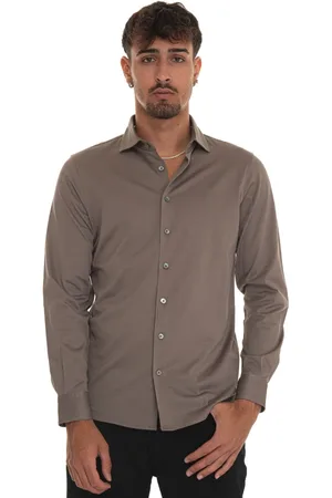 Gran Sasso Hombre, Camisas, Marrón, Talla: 4XL