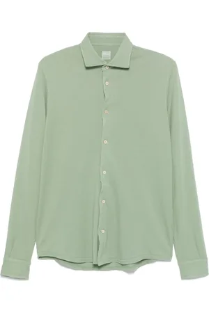 FEDELI Hombre, Camisas, Verde, Talla: 3XL