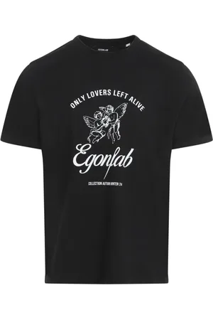EgonLab Hombre, Camisetas, Negro, Talla: M