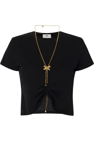 Elisabetta Franchi Mujer, Camisetas, Negro, Talla: XS