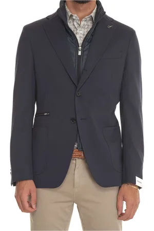 PAOLONI Hombre, Chaquetas, Azul, Talla: M