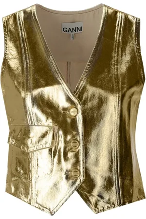 Ganni Mujer, Chaquetas, Amarillo, Talla: S