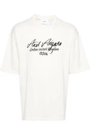 Axel Arigato Hombre, Camisetas, Blanco, Talla: L