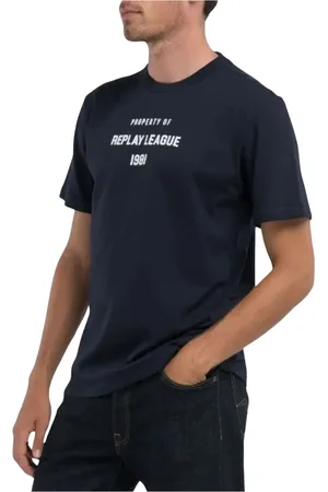 Replay Hombre, Camisetas, Azul, Talla: L