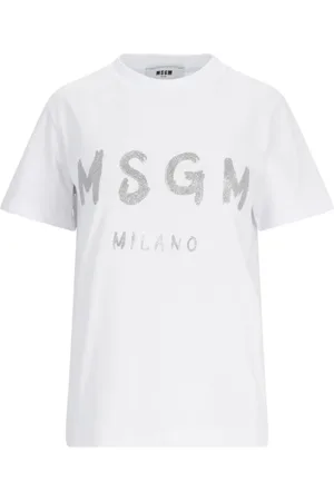 Msgm Mujer, Camisetas, Blanco, Talla: XS
